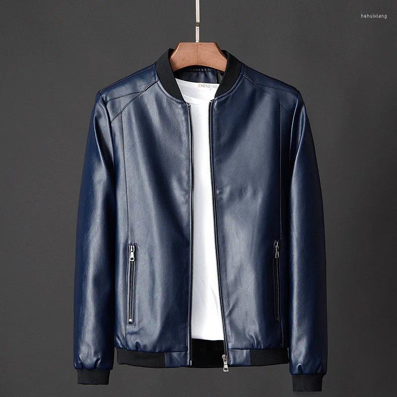 Men's Jackets Leather Jacket Bomber Motorcycle Men Biker PU Baseball Plus Size 7XL 2024 Fashion Causal Jaqueta Masculino J410