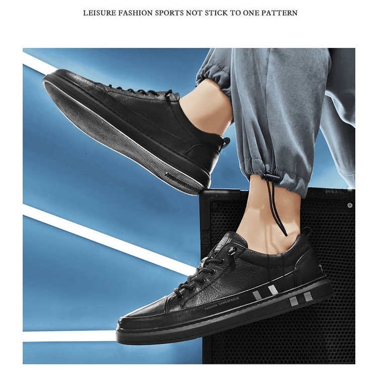 2023 New Shoe Board Men's Little White Trendy and Handsome Korean Version Versatile Fashion Shoes, Lefu Casual Leather Shoes