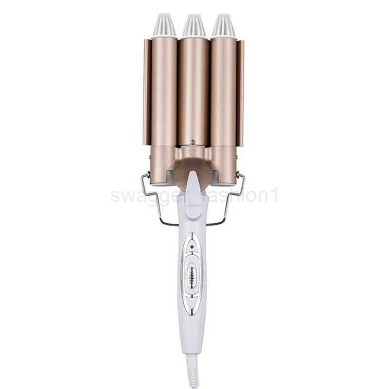 Curling Iron Ceramic Triple Barrel Curling Wand Hair Styling Tools Multifunction Hair Curlers ElectricEU PlugB240719