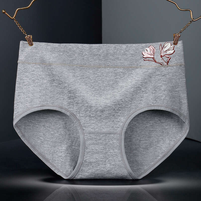 Printed Cotton in Large Size, Simple Mid Waist Women's Underwear Made of Pure Cotton, Comfortable Triangle Pants Calecon Lingerie Underwear Women