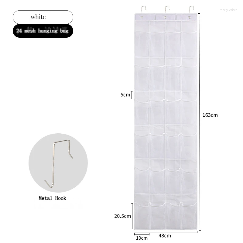 Storage Boxes 24/28 Large Mesh Pockets Wall Hanging Shoe Organizer Rack Over The Door Fabric Cabinet Closet Sundries Bag