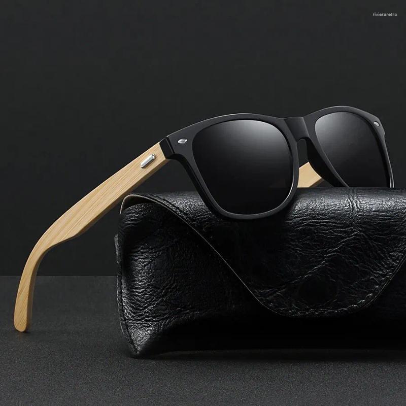 Vintage Wood Fashion Sunglasses Bamboo Square Men Women Designer Sun Glasses Wooden Driving Fishing UV400 Eyewear