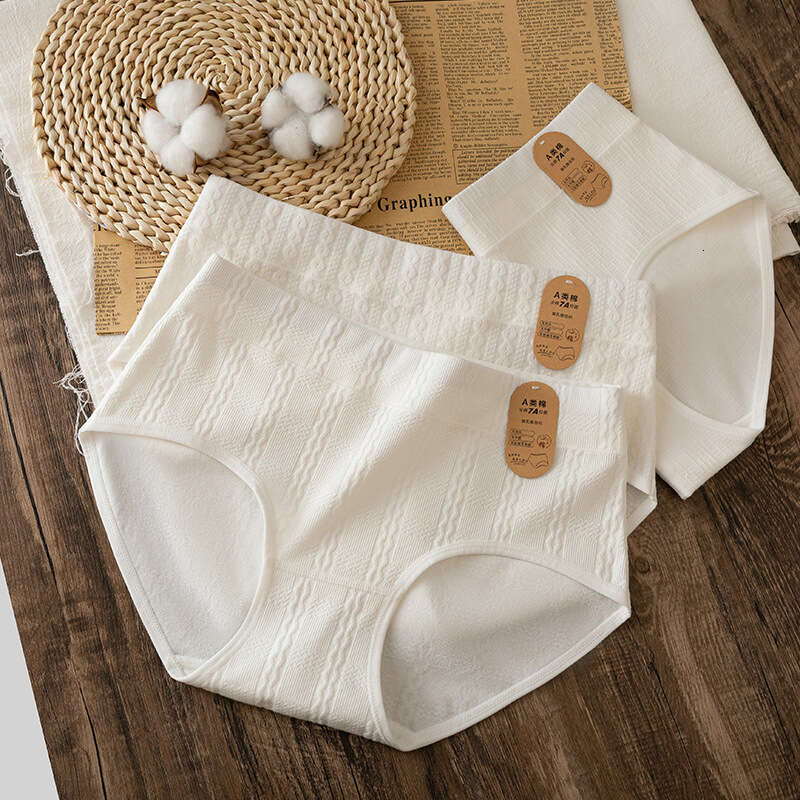 A-class Baby Cotton 0 Fluorescent Dyeing 7A Polylactic Acid Antibacterial White Women's Underwear Calecon Lingerie Underwear Women Underwears Wom