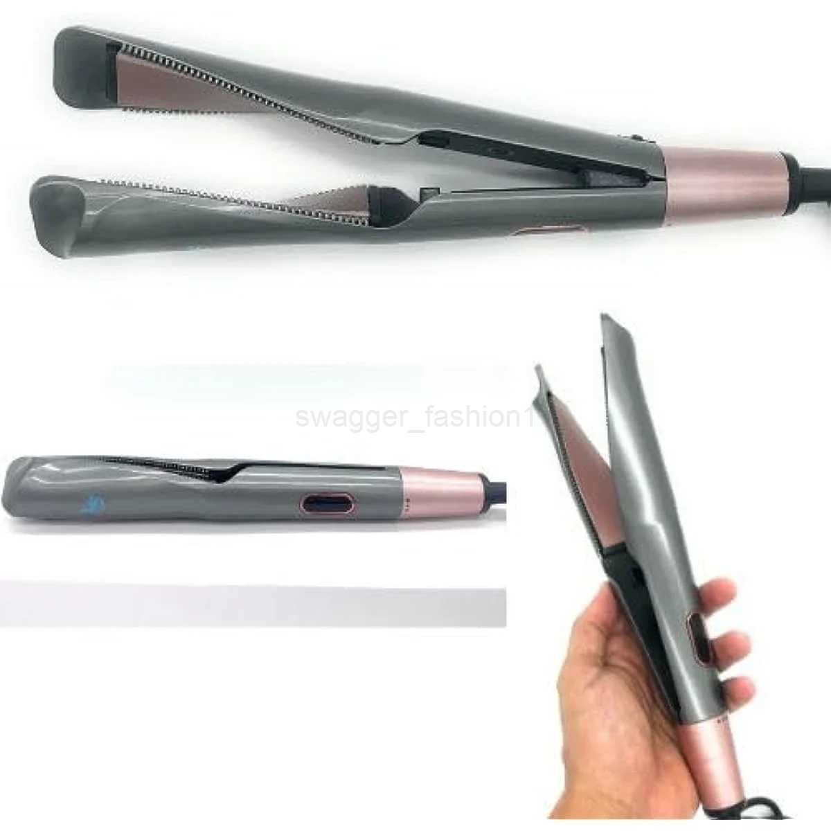 2 in 1 Hair Straightener And Curling Iron 1 Inch Dual Voltage Twist Straightening Curling Iron Fast Heating Wavy Curling IronB240719