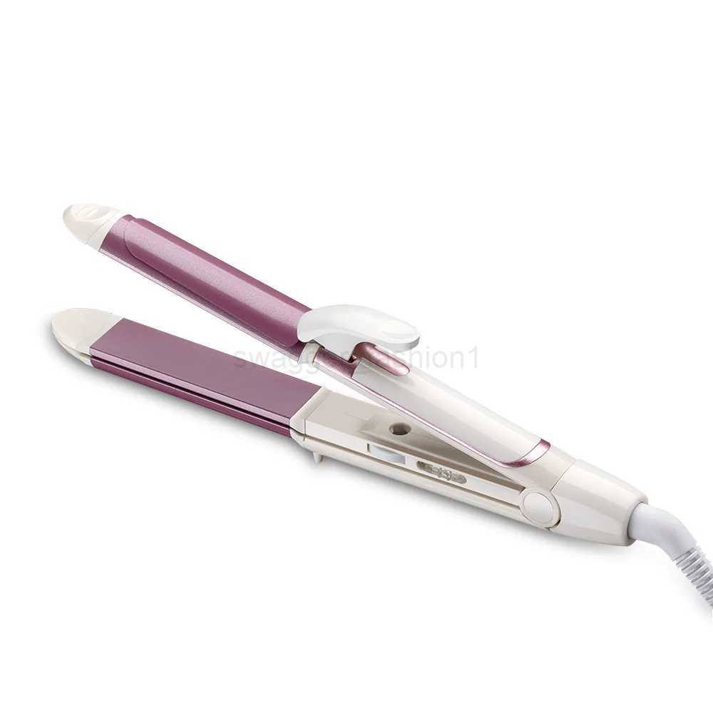 3 in 1 Electric Hair Curler and Straightener Personal Hair Styling Tools Wave Tourmaline Ceramic Styler Curling IronB240719