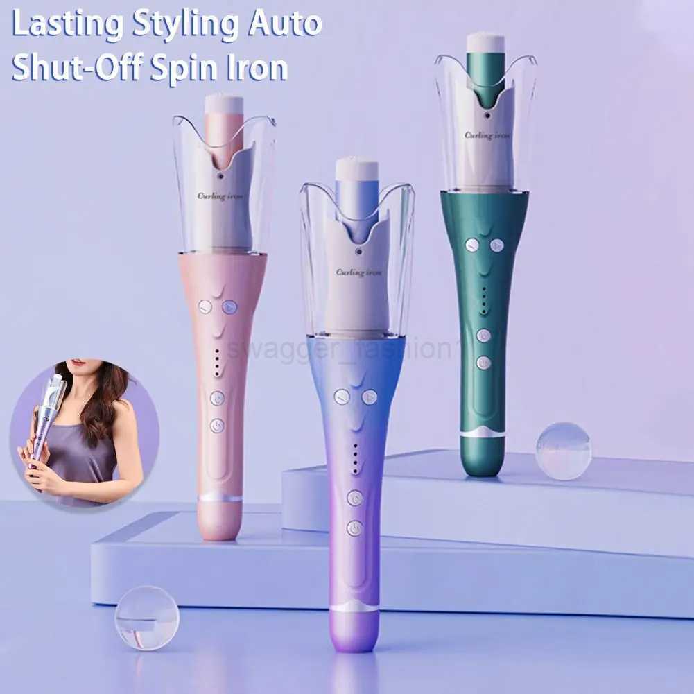 Automatic Hair Curler Auto Shut-Off Spin Iron 3 Adjustable Temperature Anti-scalding EU Plug Fast Heating Auto Hair Curler WandB240719