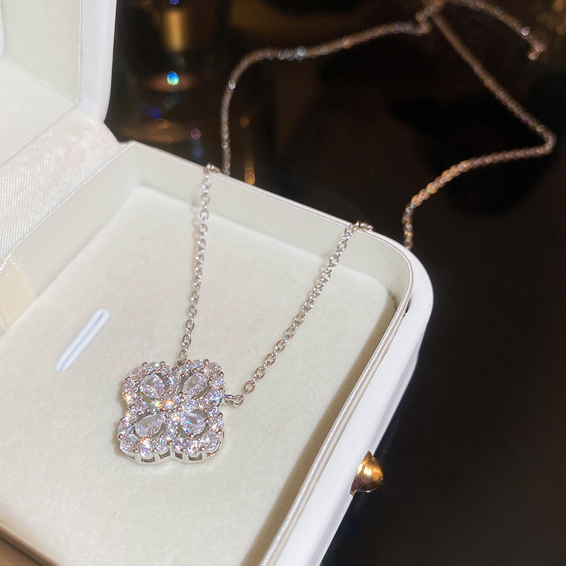 Luxury Designer pendant Engagement silver Plated Cubic Zirconia for Women Diamond necklace Earrings set Wedding Party Jewelry H260202