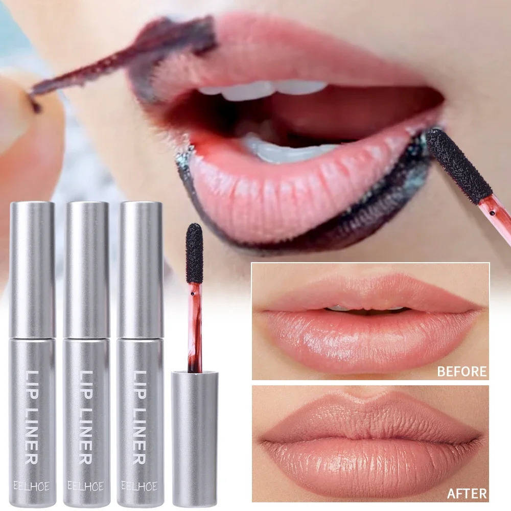 Waterproof Lip Liner Peel Off Tattoo Lipgloss Waterproof Long Lasting Matte Lip Tint Brown Contour Tear-off Lips Stain Cosmetic 240713