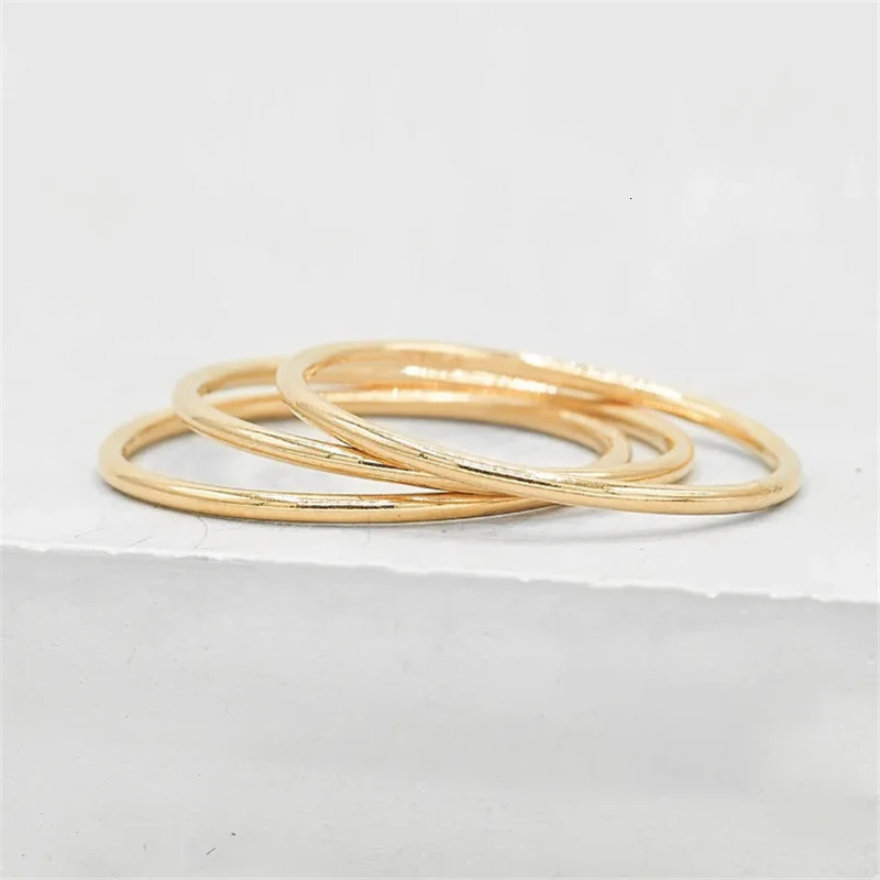 14K Gold Plated Finger Ring Bohemian Gold Jewelry Anillos Mujer Minimalist Stacked Bohemian Ring Womens Minimalist Ring 240805