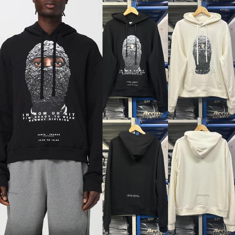 Men's Hoodies 2024 Style IH NOM UH NIT Hoodie Masked Men Print Sweatshirt American High Street Loose Casual Hooded Pullover Unisex
