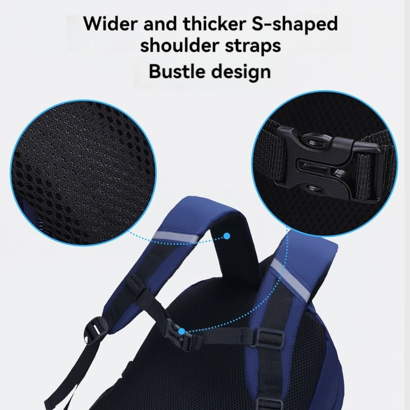 Elementary School Students Schoolbag Boys 1-3-6 Grades 6-12 Years Old Lightweight Leisure CHILDRENS Shoulder Bag Large Capa 240712