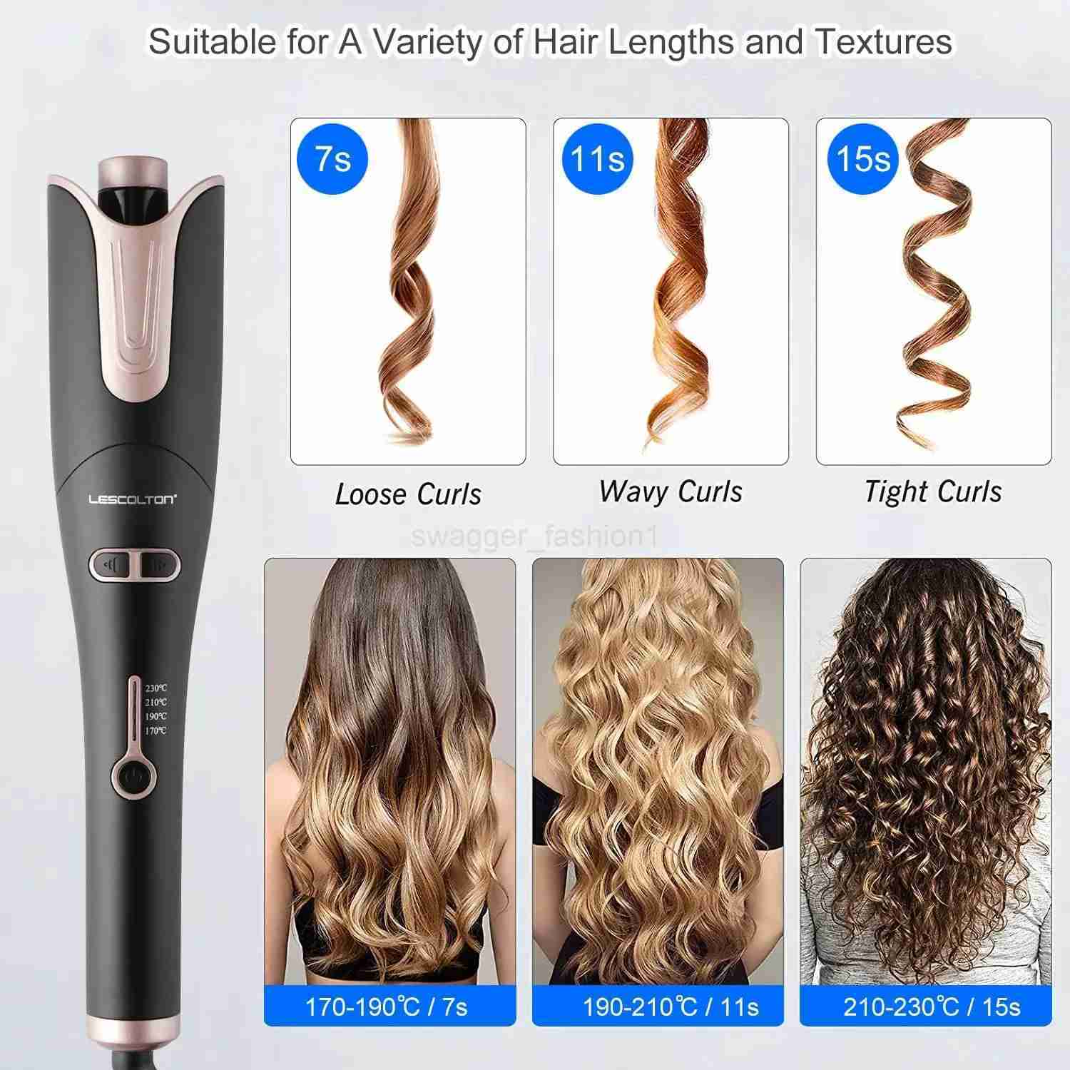 LESCOLTON Automatic Curling Iron Innovative Large Curl Professional Hair Curler Automatic Curling Hair Styling Tool for All AgesB240719