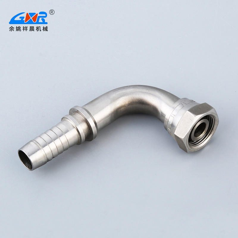 Manufacturer supplies crimping type internal thread fittings, American 90 degree internal cone hose fittings, stainless steel fittings