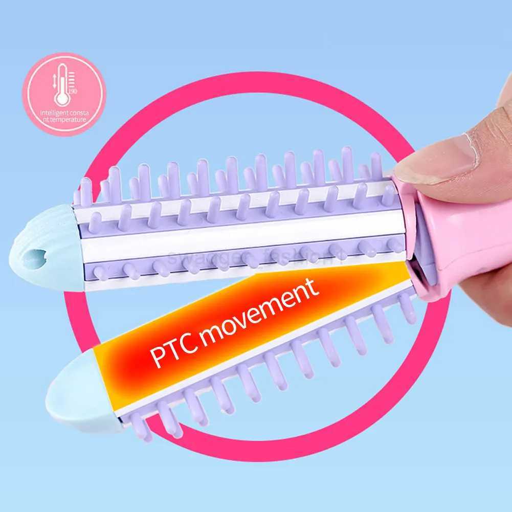 Mini Hair Curling Iron 220V Electric Small Hair Straightening Curling Iron Set Cute Flat Irons Travel Hair Straightener ToolsB240719