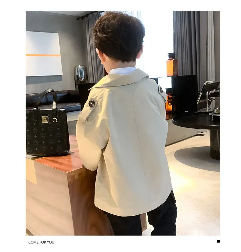 Fashion Baby Girl Boy Trench Toddler Teen Child Windbreak Jacket Long Autumn Spring Child Dust Coat Baby Outwear Clothes 3-10Y 240711