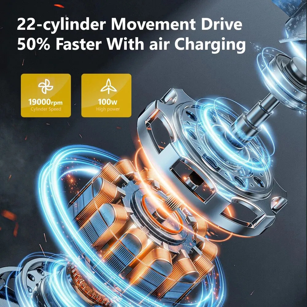Corded Portable Car Air Pump Upgraded 12V 150PSI Electric Tire Inflator Motorcycle Bike Ball LED Light Compressor 240713