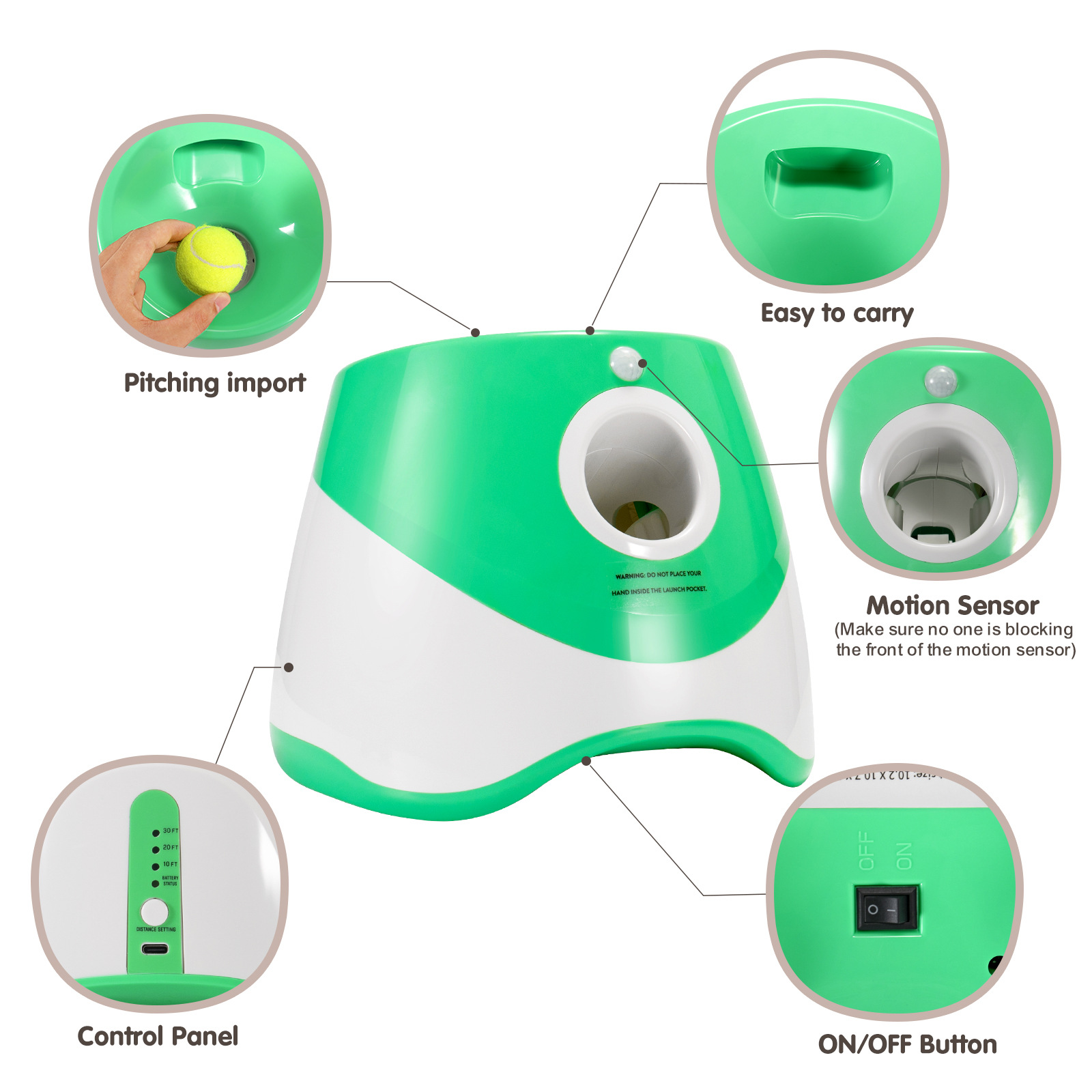 Dog Ball Launcher Electric Interactive Throwing Training Dog Ball Launcher Automatic