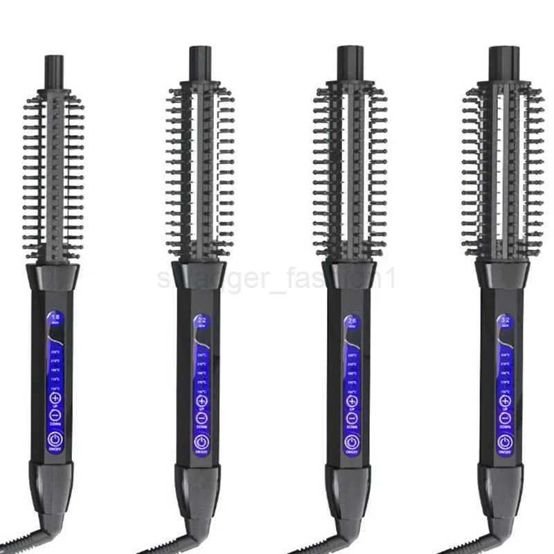 2 In 1 Multifunction Pro Ceramic Curling Iron Electric Comb Hair Brush Hair Curlers Roller Styling ToolsB240719