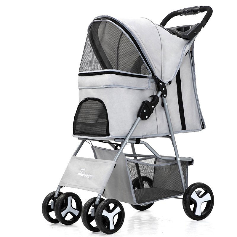 Multifunction Large Wheels Cat Dog Pet Basket for Stroller
