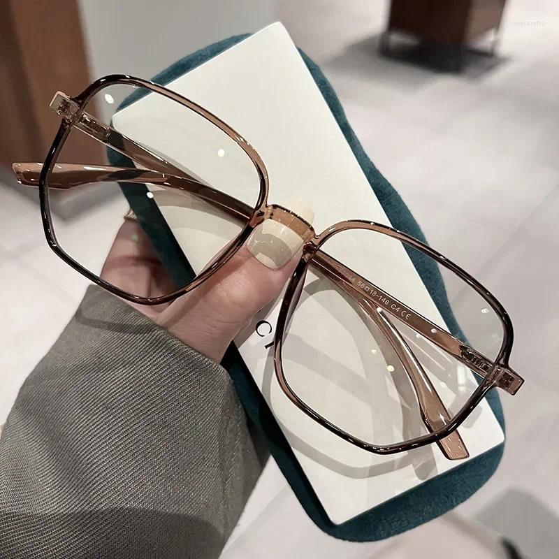 Ultra Glasses Sunglasses Light Myopia Men Women Diopter Eyeglasses Trendy Large Size Square Frame Near Sight Eyewear Gafas De Lectura
