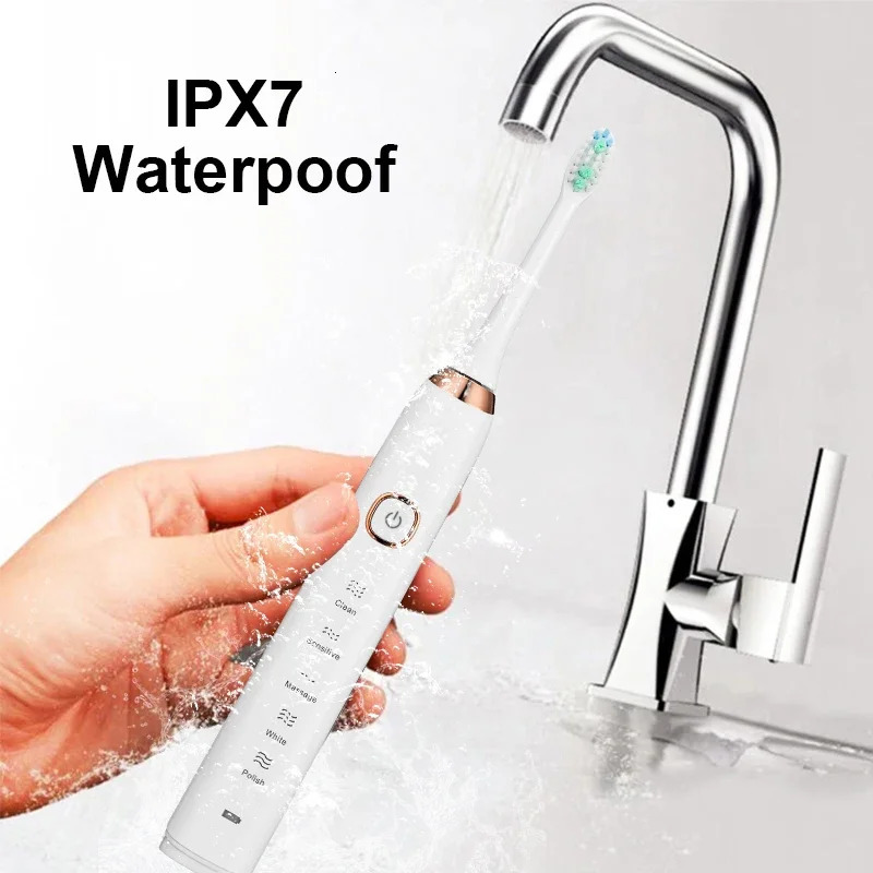 Sarmocare Toothbrushes for S100 Ultrasonic Sonic Electric 8 Head Toothbrush IPX7 Waterpro Rechargeable USB Travel Case Kids 240717