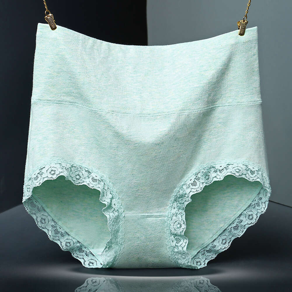 Colored Lace Seamless Triangle Underwear, Pure Cotton Belly Hugging Breathable High Waisted Women's Underwear Panties Women Underwear Lingerie Ca