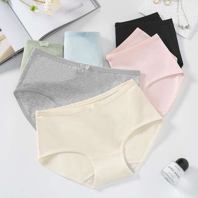 Independent Packaging 5A Antibacterial Bow Cute Girl Solid Color Elegant Women's Underwear Lingerie Women Underwear Underwears Woman Calecon Calz