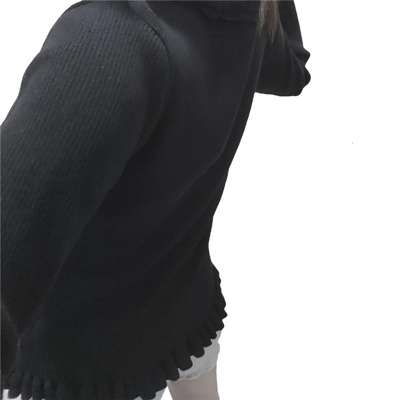 Xingqing Lace Shirt Fairy Grunge Clothes y2k Aesthetic Single Breasted Long Sleeve Tops Women V Neck Ribbed Tee Streetwear 240716