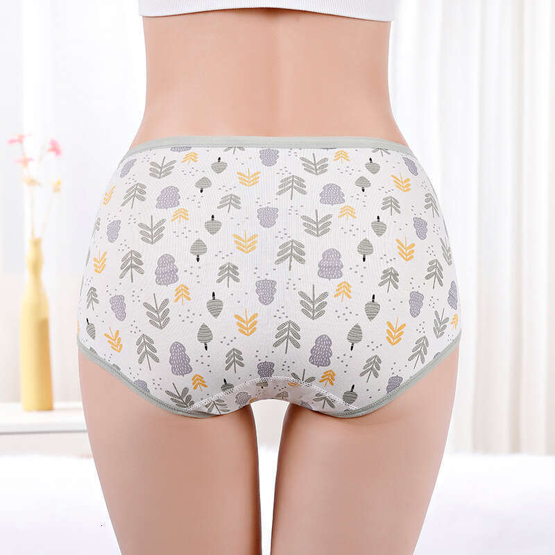 Printed Pure Cotton Abdominal Compression, Postpartum with High Waist and Hip Lifting, Women's Triangle Underwear Underwears Woman Women Underwea