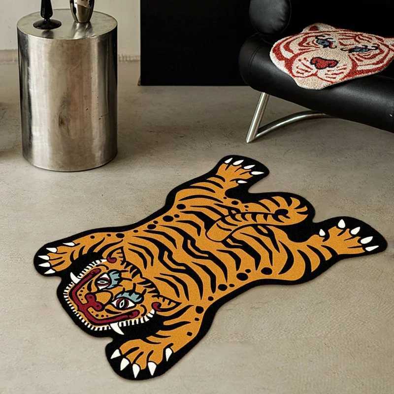 Tiger Carpet Bedroom Home Cute Animal Rug Living Room Decor Area Rugs Kid Creativity Cartoon Bedside Floor Mat Anti-slip Doormat