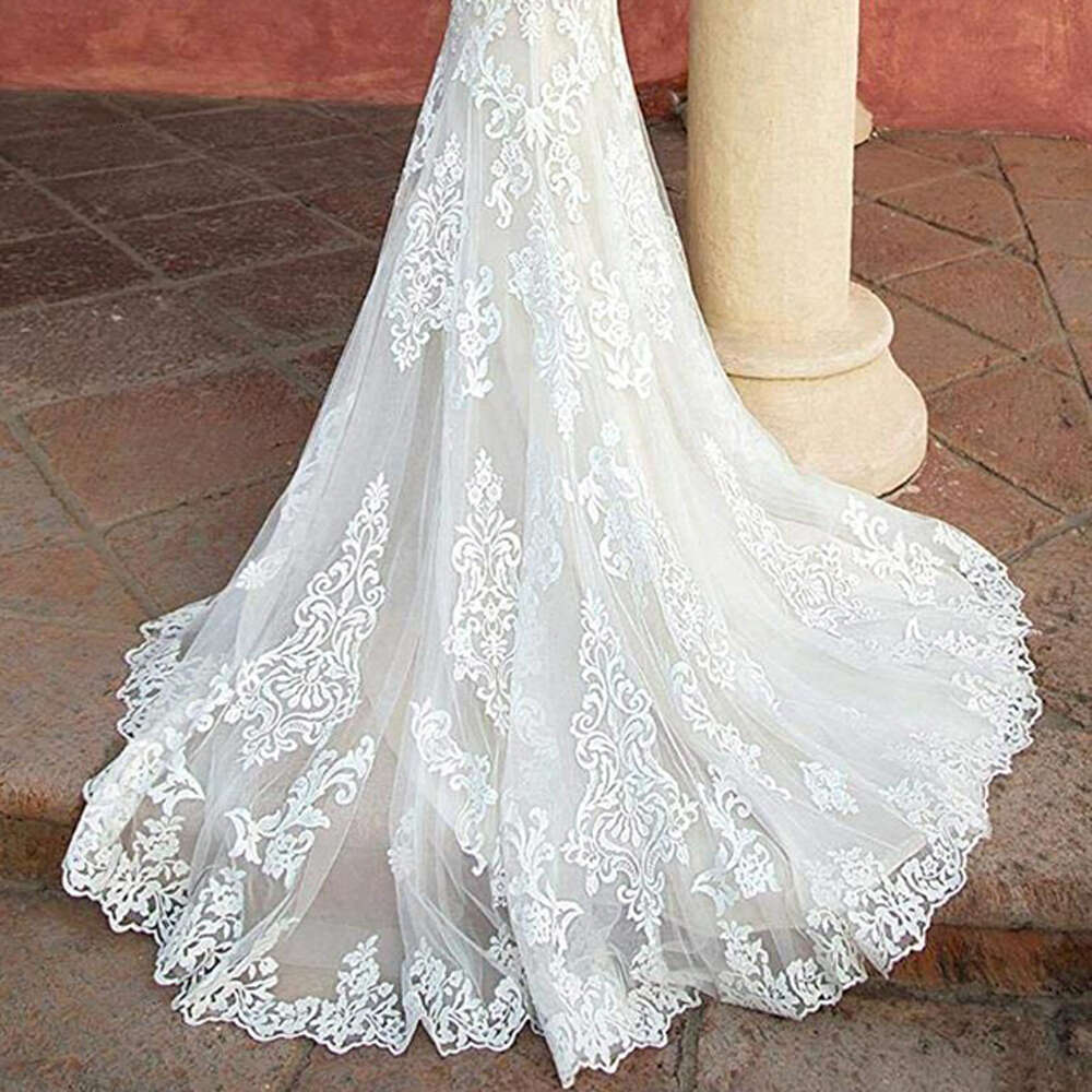 Mermaid Long Sleeve Lace Wedding Dresses For Women Elegant Designer Sweetheart Illusion Soft Tulle Bridal Gowns Vestido De Novia