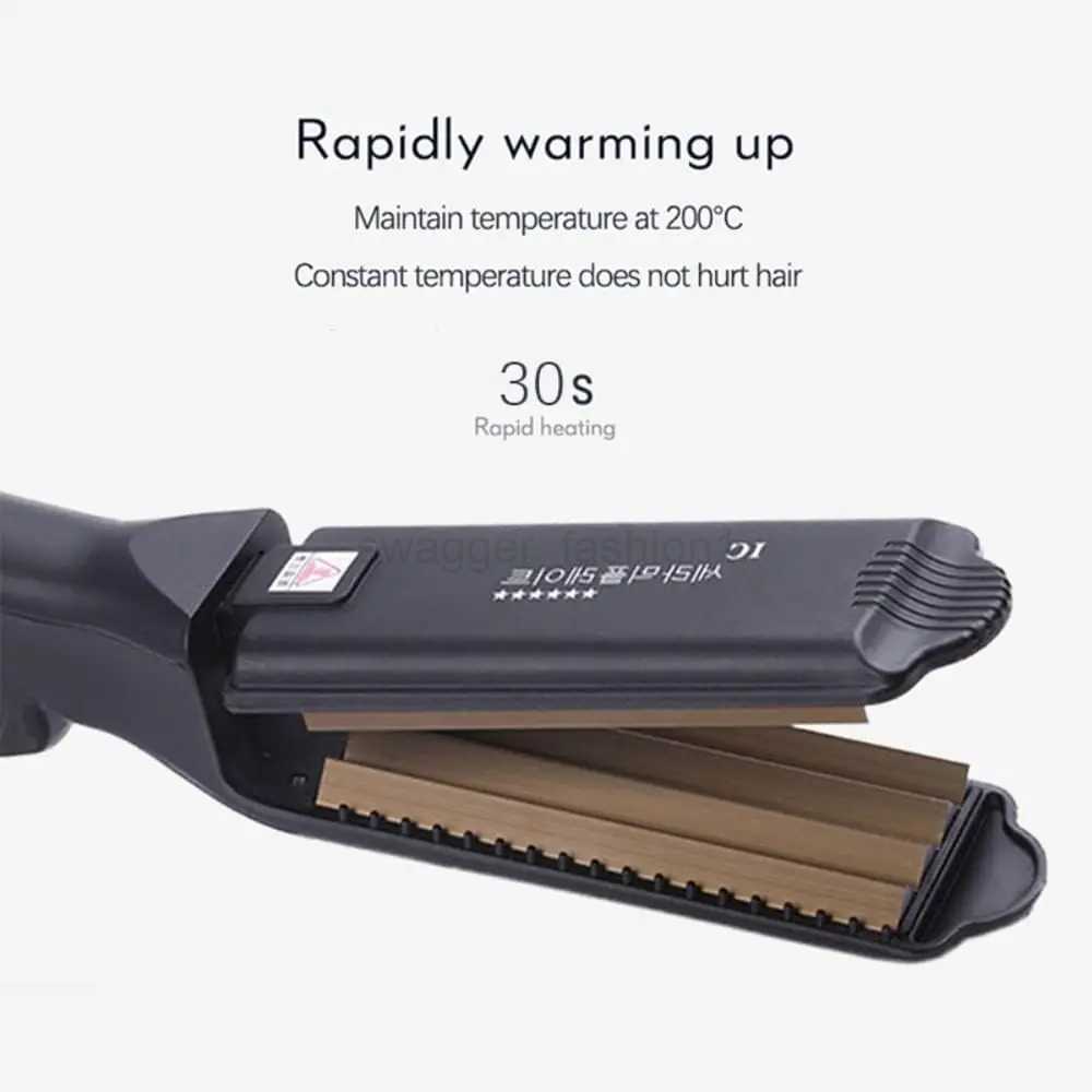 6 Teeth Hair Corrugated Iron For Volumizing And Fluffy Hairstyles Crimping Iron Anti Static Ceramic Hair Crimping Styling ToolB240719