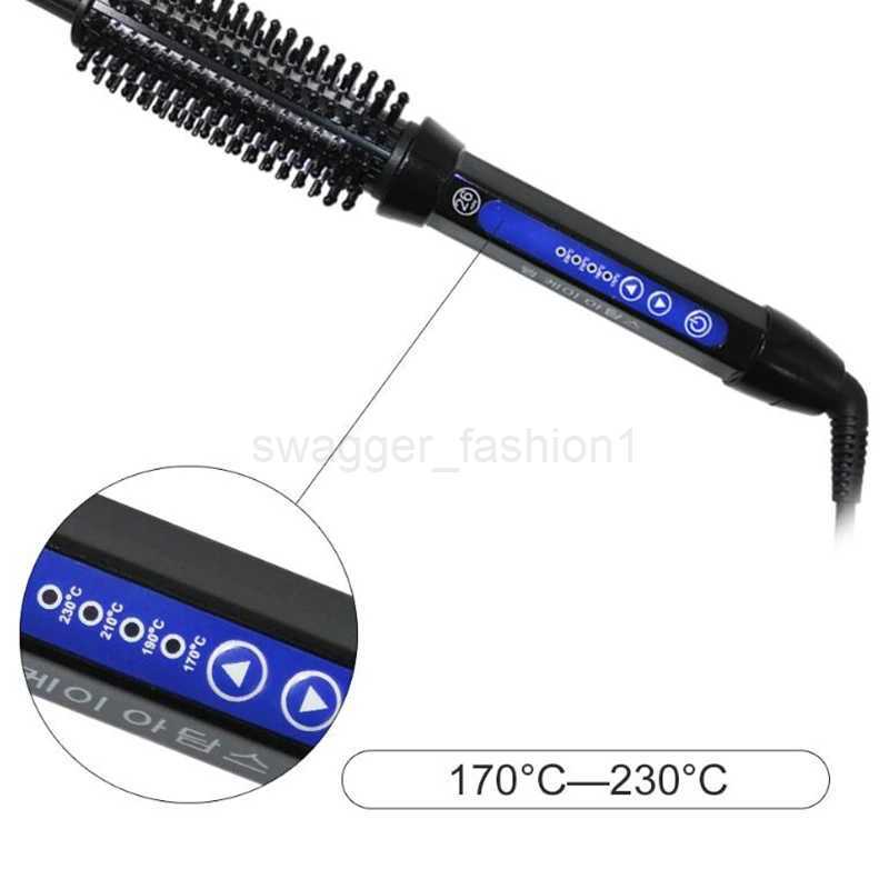 2 In 1 Multifunction Pro Ceramic Curling Iron Electric Comb Hair Brush Hair Curlers Roller Styling ToolsB240719