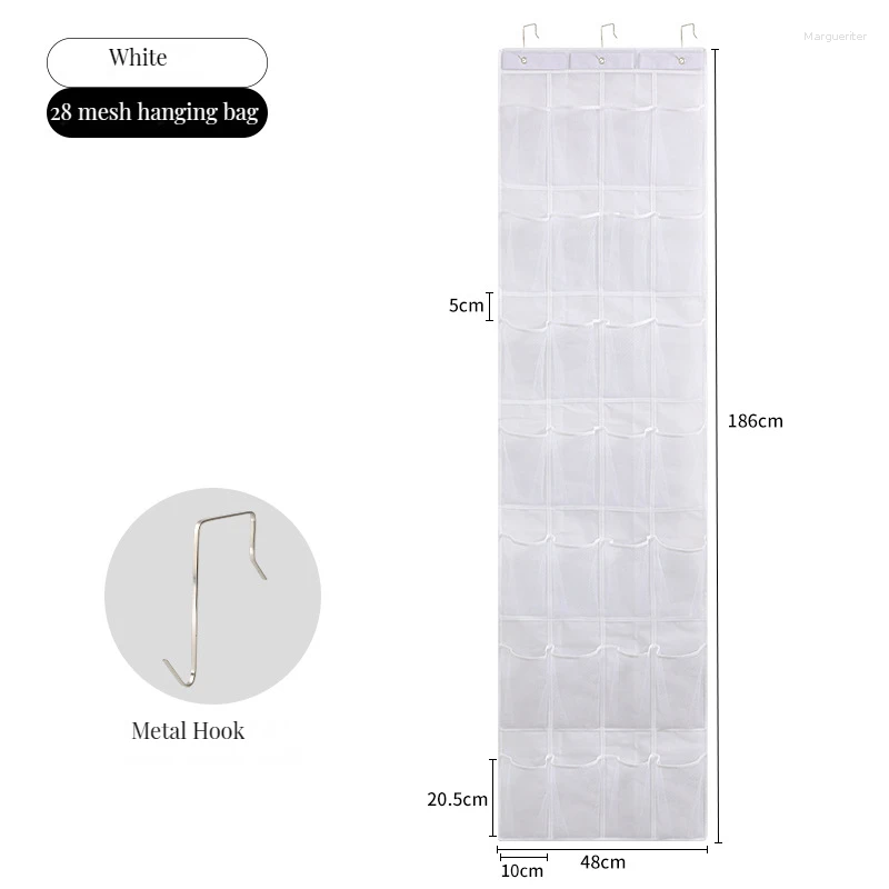 Storage Boxes 24/28 Large Mesh Pockets Wall Hanging Shoe Organizer Rack Over The Door Fabric Cabinet Closet Sundries Bag