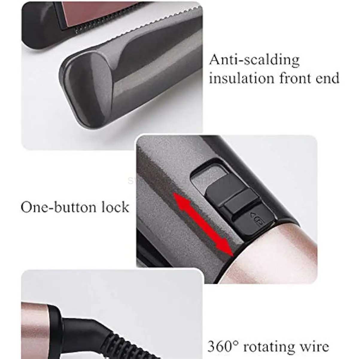 Hair Straightener And Curler 2 in 1 Ceramic Tourmaline Twist Straightening Curling Hair Styling Flat Iron Tool Dual VoltageB240719