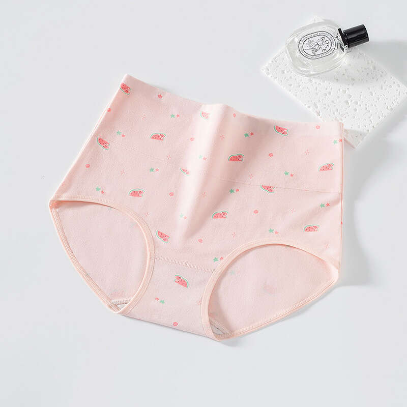 5A Antibacterial High Waisted Pure Cotton Countryside Floral Underwear, Fresh Women's Underwear Calecon Lingerie Underwear Women Panties Underwea