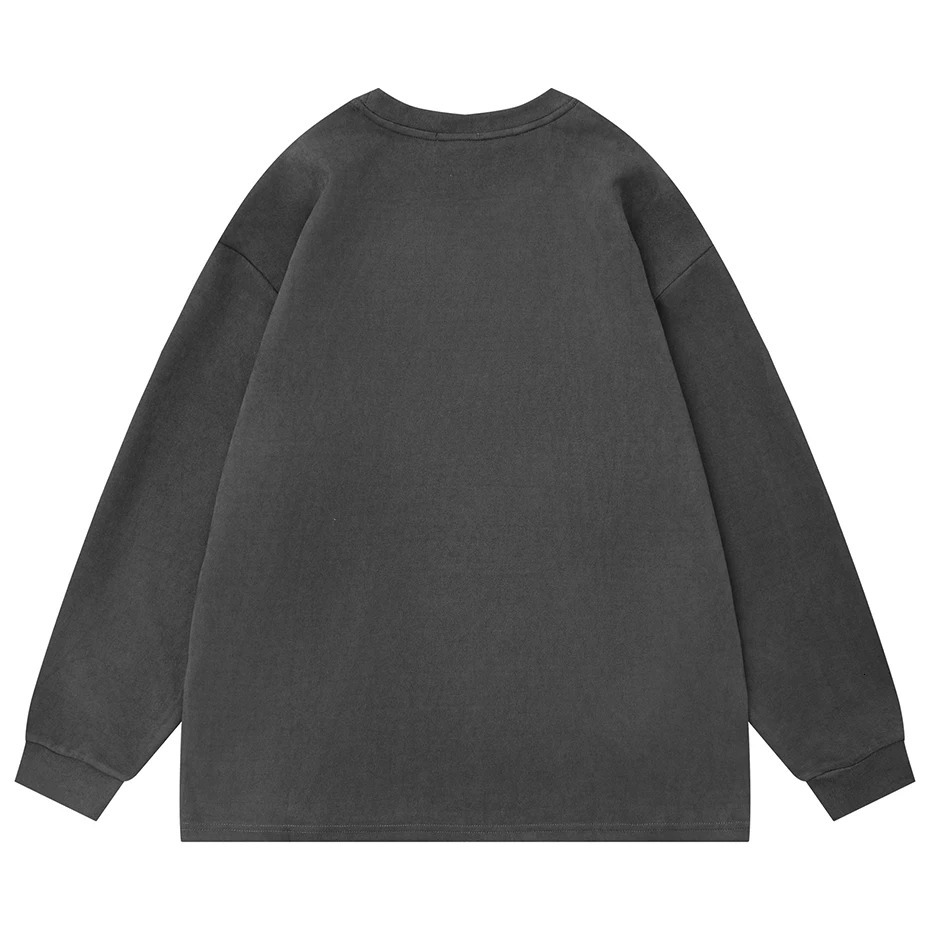 Men Suede Shirts Y2K Hip Hop Rivets Star Reflective Strip Long Sleeve Tshirt Streetwear Harajuku Loose Casual Tee Shirt 240716