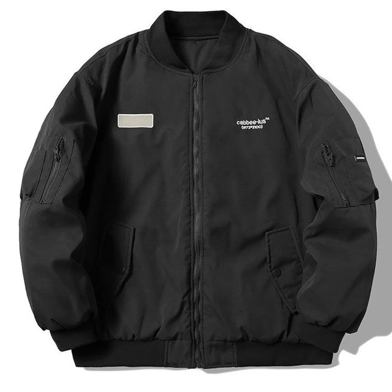 Men Bomber Jacket Y2k American Vintage High Street Zipper Coat Clothing Windbreaker Military Outerwear Hip Hop Baseball Jacket 240717
