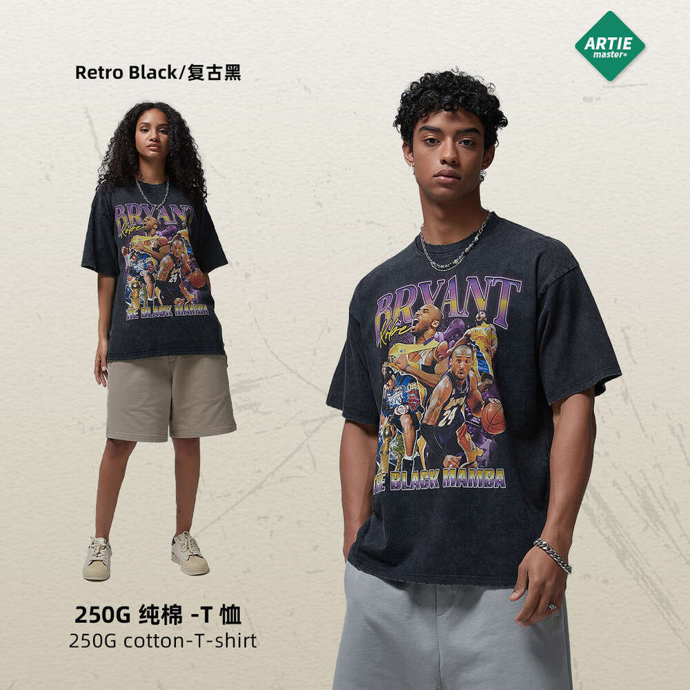 New Merchandise Summer High Street Spring Summer Printing Short Sleeve Bottoming Quick Drying Collar Blouse Couples Round Neck Graphic T Shirts