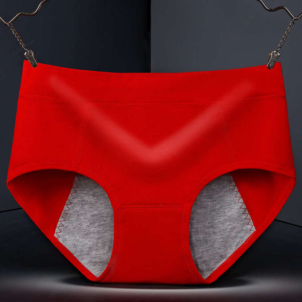 Widening Anti Leakage Physiological Solid Color Pure Cotton Women's Menstrual Period Leak Proof Underwear Women Calzoncillos Panties Underwears W