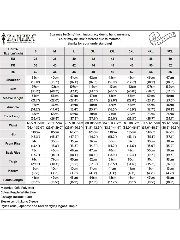 ZANZEA Womens Casual 2PCS Long Sleeve Shirt Set Retro Elastic Waist Short Clothes 2-piece Set 2024 Summer Korean Solid Set 240715