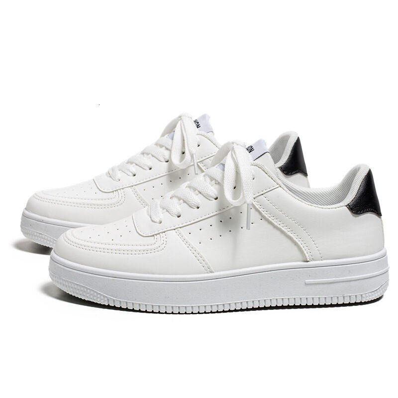 Classic Little White for Men's Casual Sports Leather Waterproof Flat Bottom Board Student Boys Skate Shoes