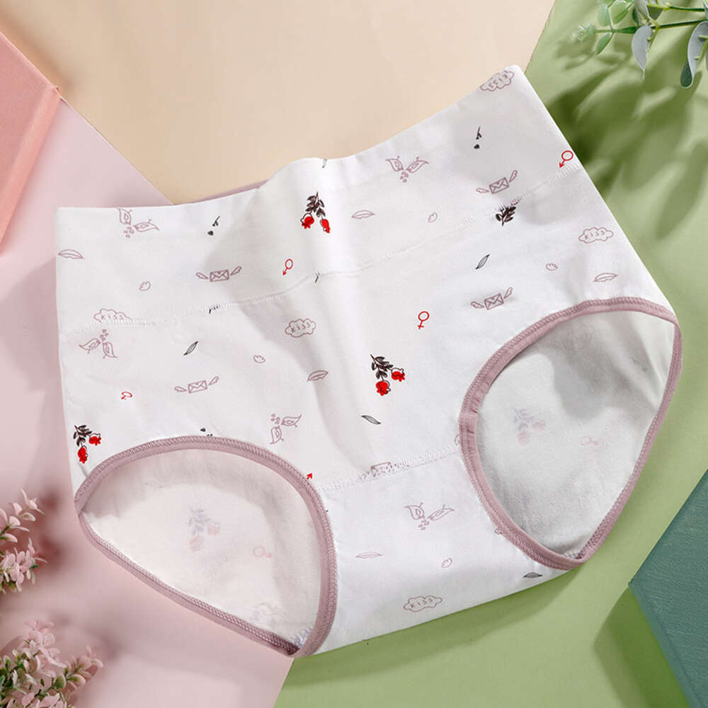 Printed Pure Cotton Abdominal Compression, Postpartum with High Waist and Hip Lifting, Women's Triangle Underwear Underwears Woman Women Underwea