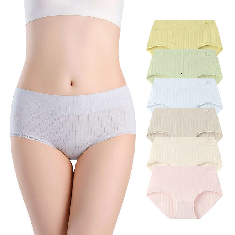 Cotton Needle Punched Breathable Lace Women's Triangle Pants 7A Antibacterial Crotch Pure Cotton Underwear Women Panties Underwear Women Lingerie