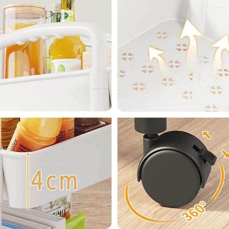 Hoo Mobile Storage Rack Trolley Kitchen Bathroom Bedroom Multi Storey Snac With Wheels Organizer Home Accessories
