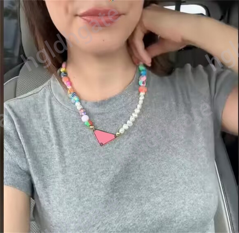 er Necklaces for Women Geometric Pendant Necklace with Beaded Gold Link Chain Elegant Summer Jewelry Z250910