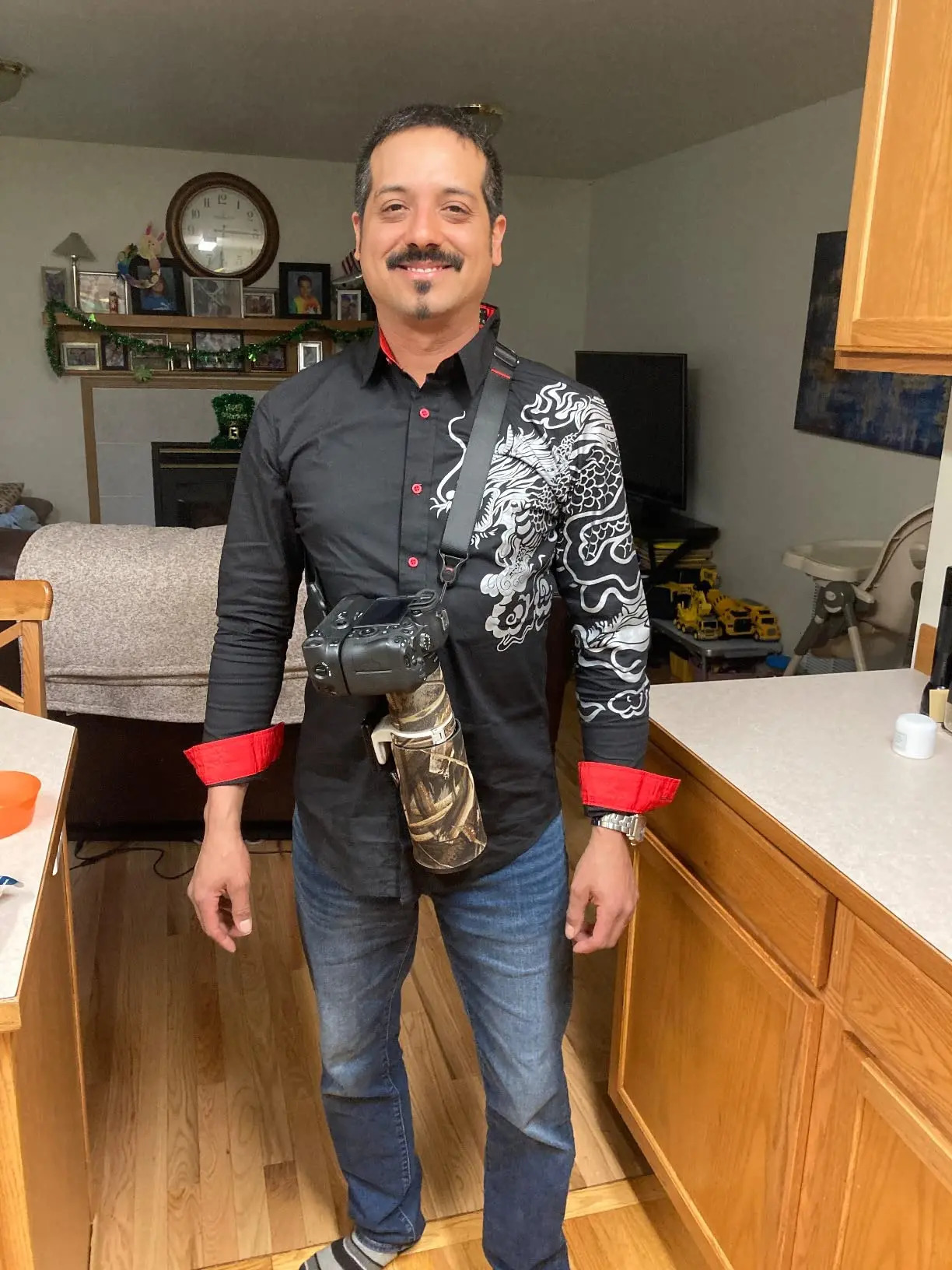 Sportrendy Mens Shirt Dress Casual Long Sleeve Fashion Dragon Stylish JZS041 240710