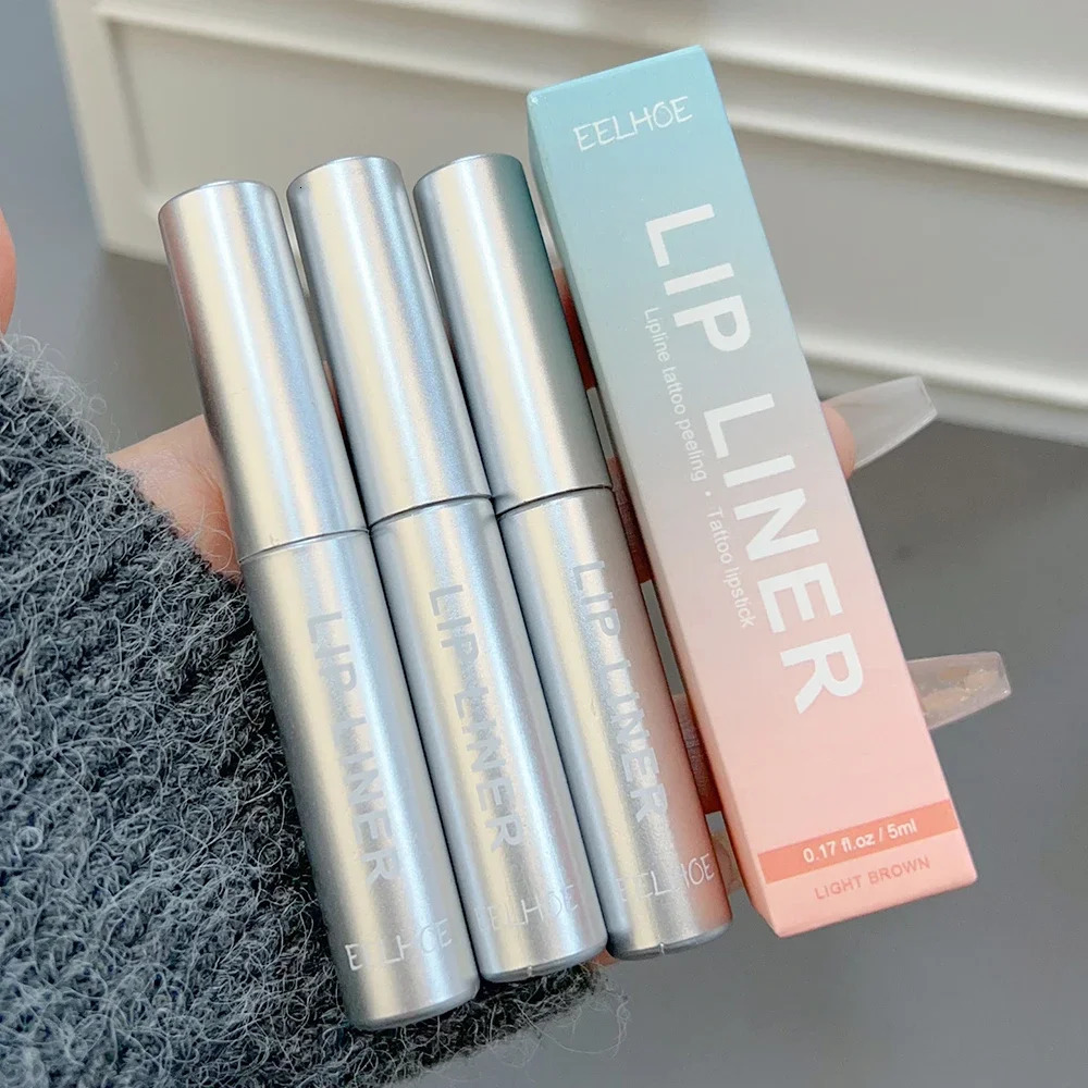 Waterproof Lip Liner Peel Off Tattoo Lipgloss Waterproof Long Lasting Matte Lip Tint Brown Contour Tear-off Lips Stain Cosmetic 240713