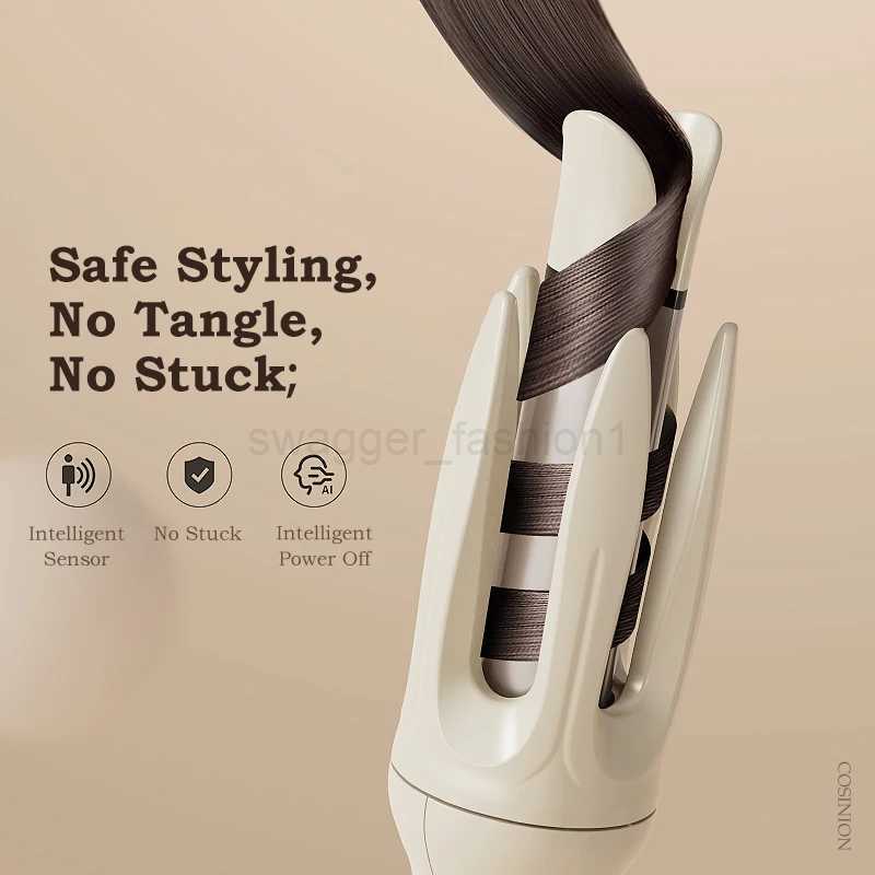 Negative Ions Automatic Hair Curler 28mm Electric Ceramic Curling Hair Stick Rotating Curl Waves Anti-Tangle Curling Iron StylerB240719