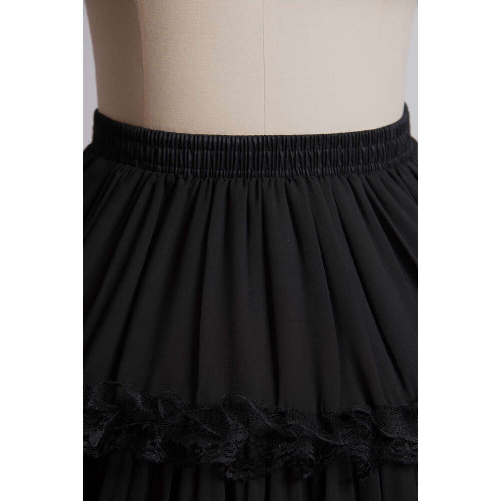 MisShow Women Tulle Petticoat Tutu Crinoline Mini Black Lace Underskirt Ballet Dance Skirt tail Dress Wedding Party